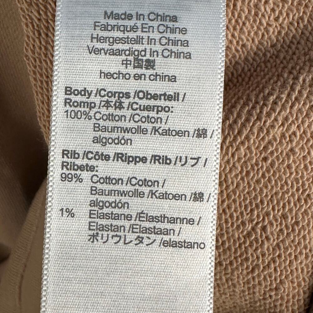 Madewell Top Womens XL Tan Resourced Cotton Short Sleeve Relaxed Sweatshirt - Picture 9 of 14